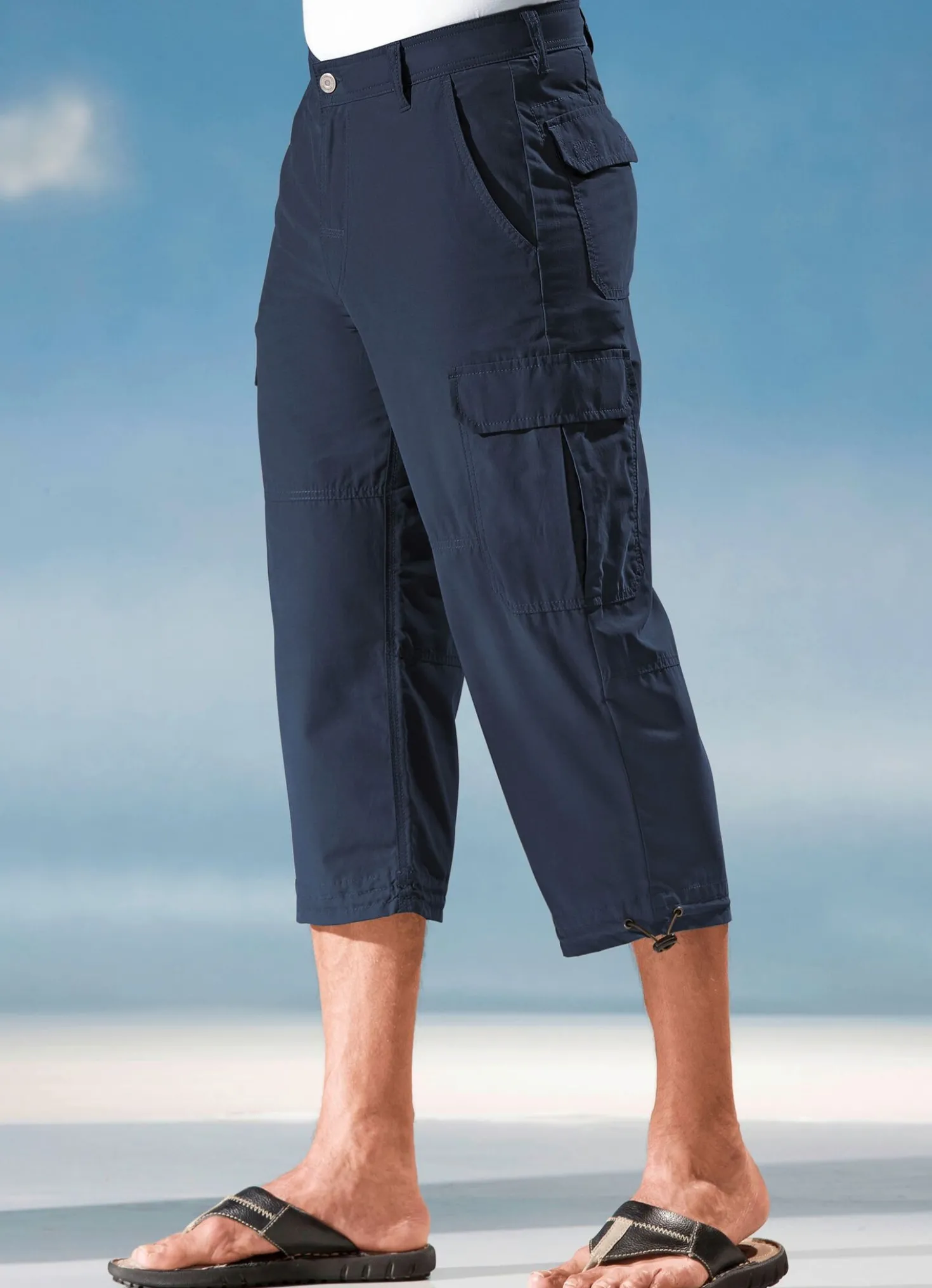 Long-Bermudas aus reiner Baumwolle