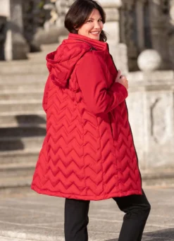 Longjacke mit geklebten Kammern