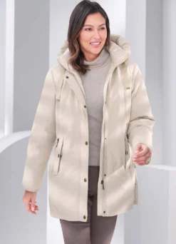 Longjacke mit gestepptem Microfaserfutter