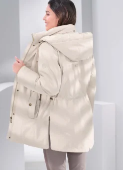 Longjacke mit gestepptem Microfaserfutter