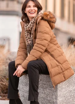 Longjacke mit 2-Wege-Reißverschluss