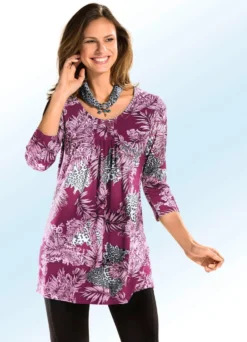 Longshirt mit Allover-Dessin