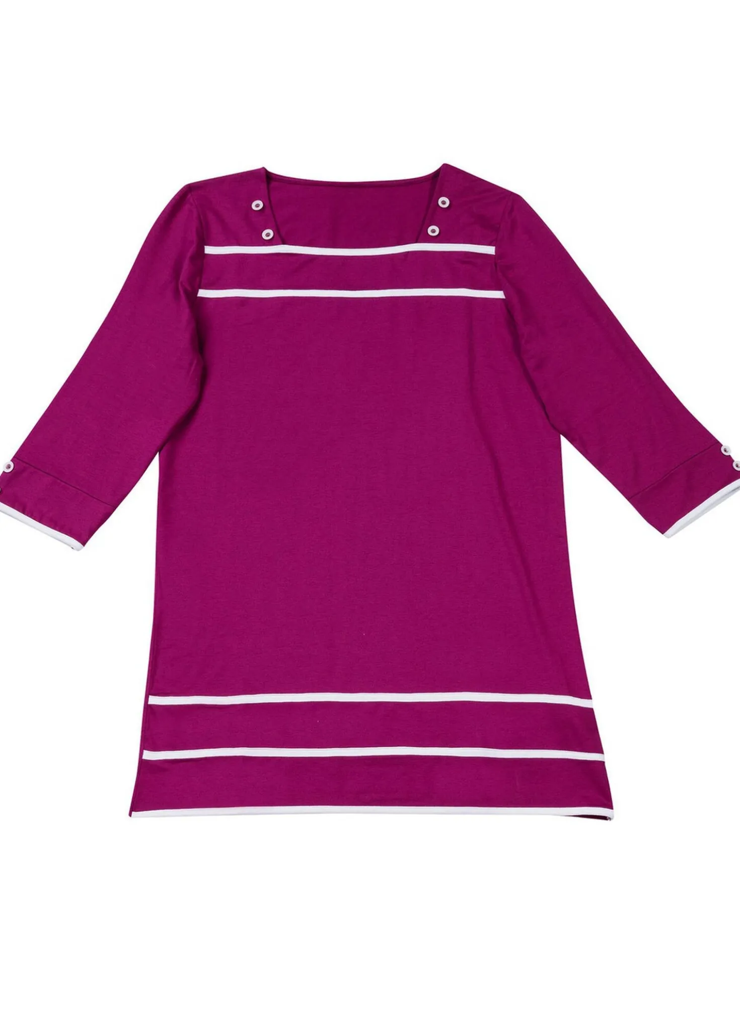 Longshirt mit Karree-Ausschnitt in 3 Farben