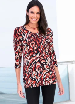 Longshirt mit 3/4 lange Ärmeln
