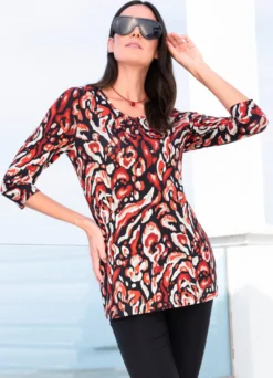 Longshirt mit 3/4 lange Ärmeln