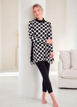 Longshirt mit legerem Rollkragen