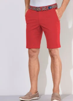 Lässige "Redpoint"-Bermudas mit Stoffgürtel in 3 Farben