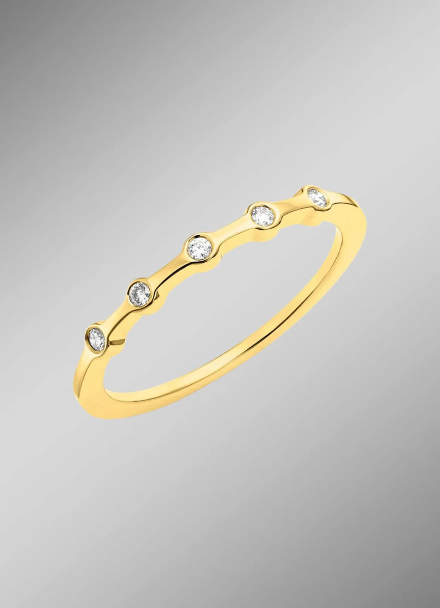 Luxuriöser Damenring aus Gold mit Brillanten