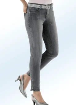 Magic-Jeans mit modischen Reißverschlüssen an den Beinabschlüssen