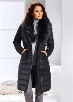 Mantel aus Nappaleder-Imitat