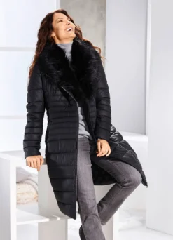 Mantel aus Nappaleder-Imitat