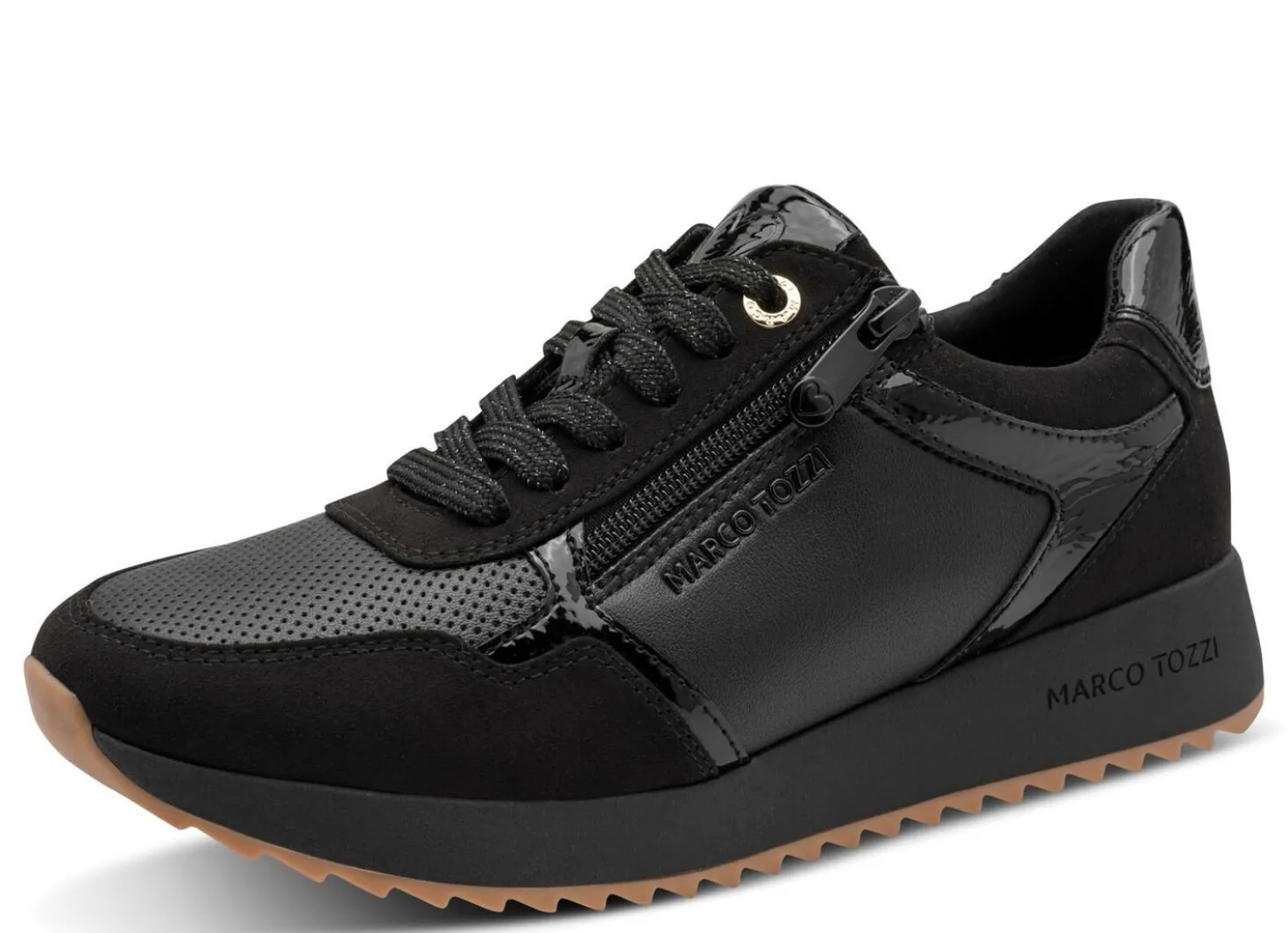 MARCO TOZZI, trendige Damen-Sneaker, Weite F, mit Reißverschluss