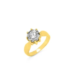 Massiver Damenring mit Brillant