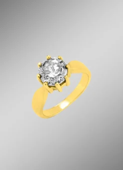 Massiver Damenring mit Brillant