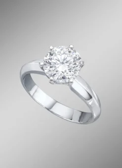 Massiver Damenring mit Brillant