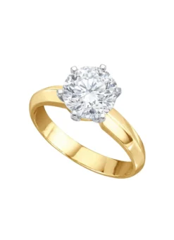 Massiver Damenring mit Brillant