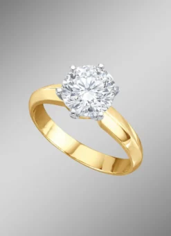 Massiver Damenring mit Brillant