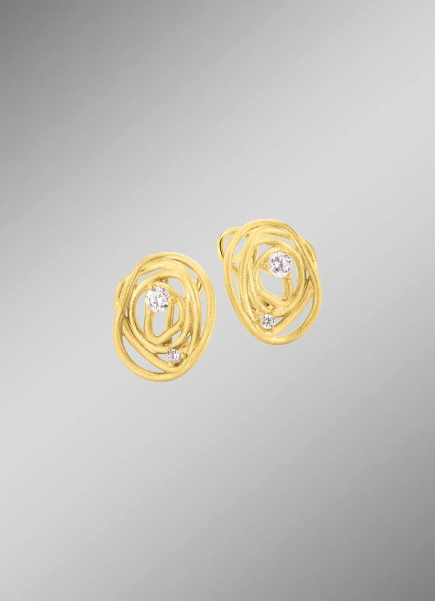Mattierte Clipstecker mit Zirkonia