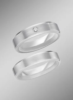 Mattierter Trauring in Silber 925/- fein