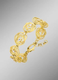 Mattiertes Armband mit Zirkonia