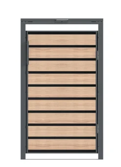 Mülltonnenbox „Lacina“, Türen in Holzoptik