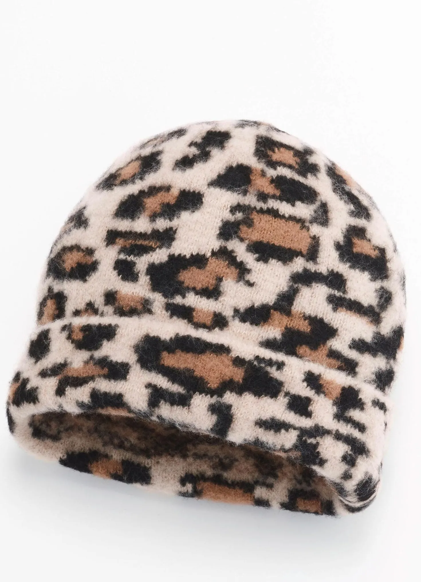 Moderne Damen-Mütze, im Leo-Design