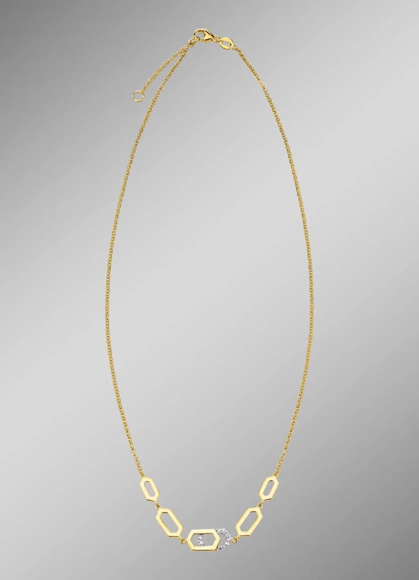 Moderne Halskette mit Zirkonia