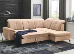 Moderne Polsterecke mit Bettfunktion und Bettkasten