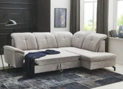 Moderne Polsterecke mit Bettfunktion und Bettkasten
