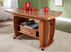 Moderner Couchtisch auf Rollen