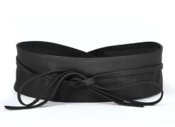Modischer Leder-Bindegürtel, 8 cm breit
