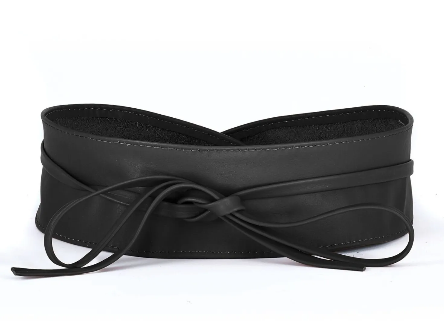 Modischer Leder-Bindegürtel, 8 cm breit