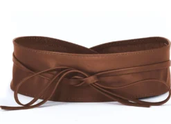 Modischer Leder-Bindegürtel, 8 cm breit