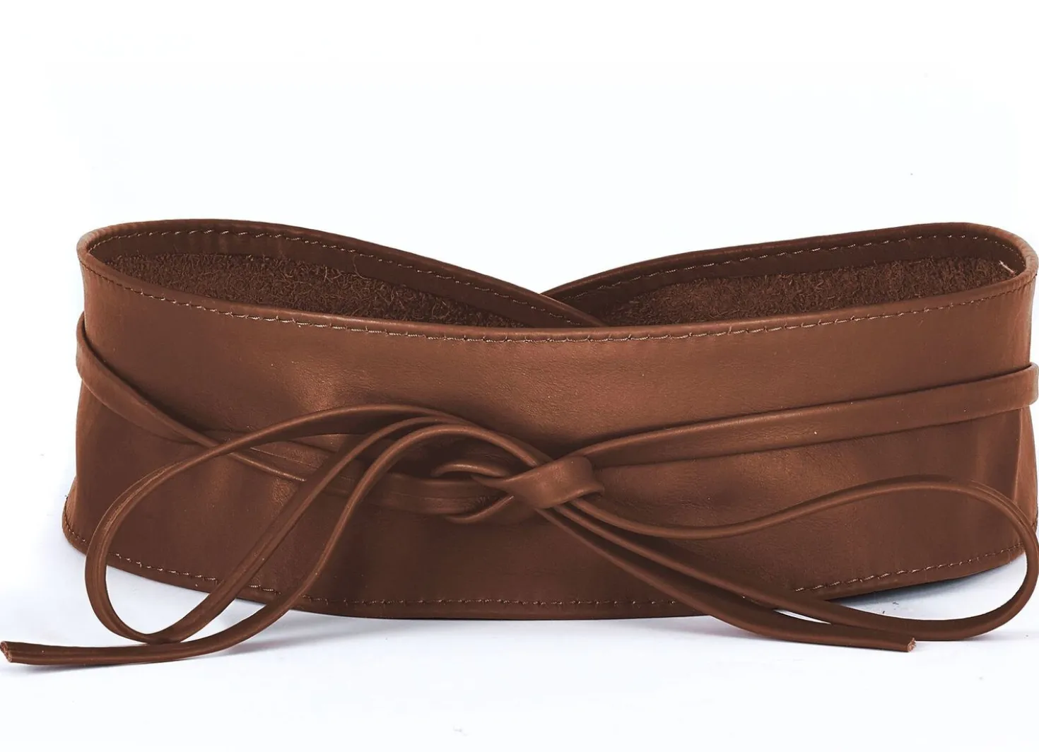 Modischer Leder-Bindegürtel, 8 cm breit