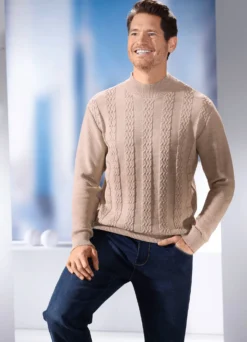 Modischer Pullover mit Stehkragen
