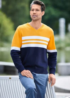Modischer V-Pullover