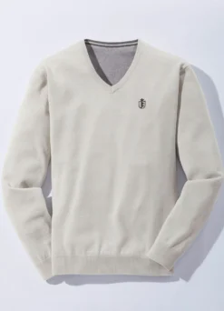 Modischer V-Pullover