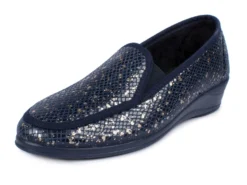 Mokassin in eleganter Kroko-Optik