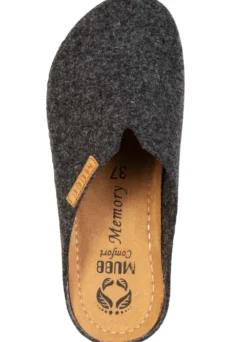 Mubb, bequeme Damen-Hausschuhe, Weite H, aus Wollfilz