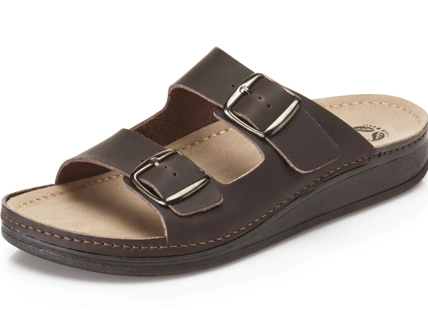 Mubb, bequeme Herren-Pantoletten, Weite H, aus Leder