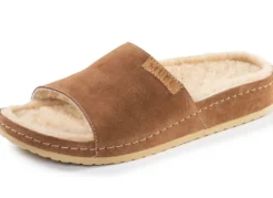 Mubb, gefütterte Damen-Pantoletten, Weite H, mit Lammfell