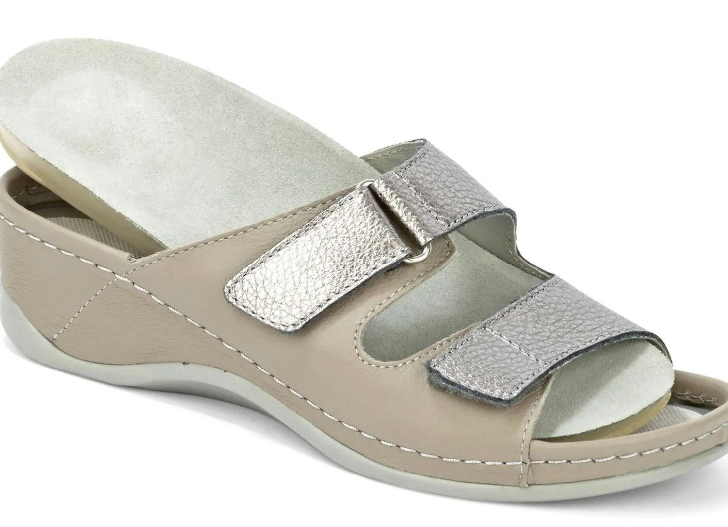 Mubb Pantolette mit Leder-Memory-Fußbett