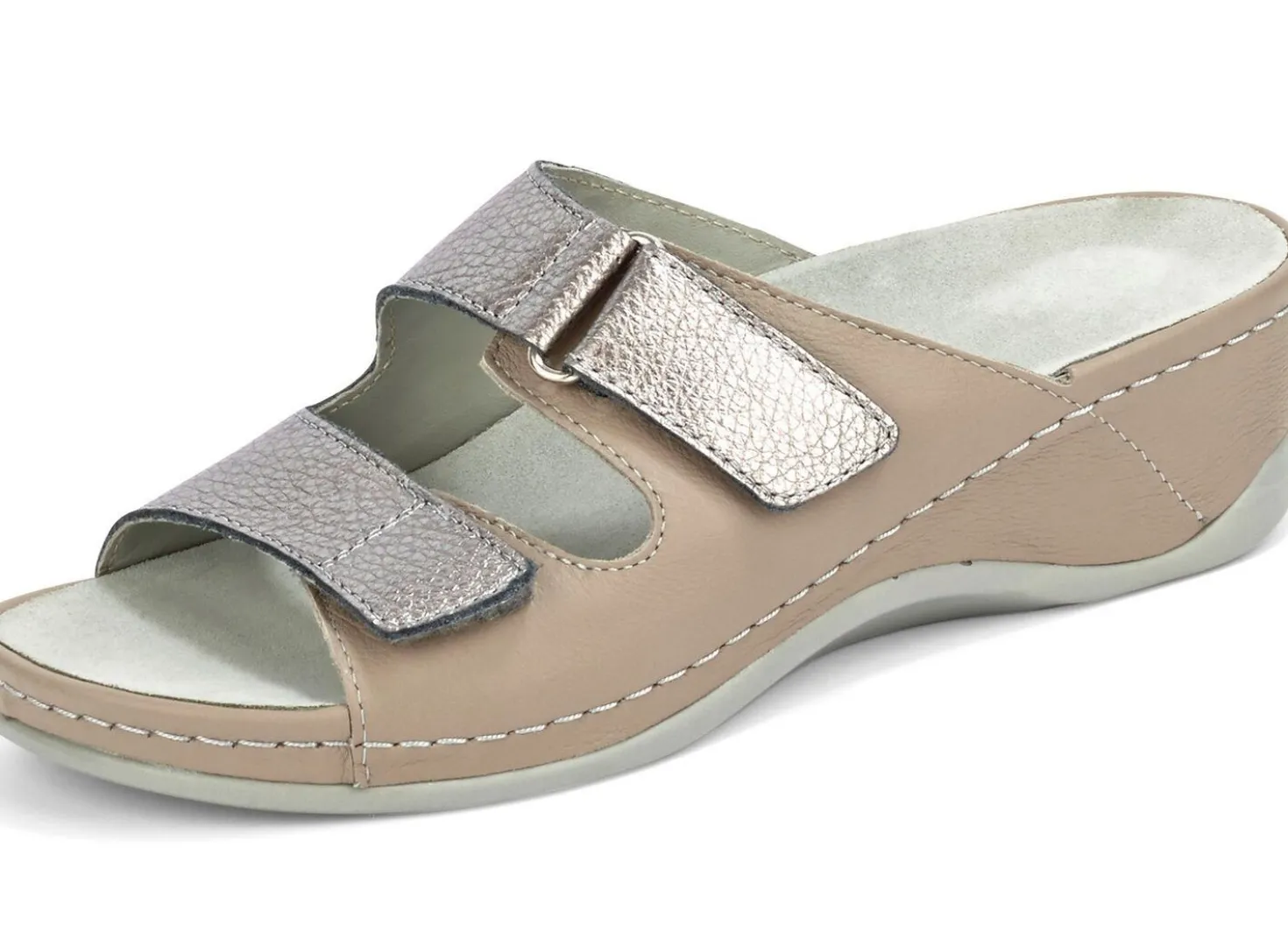 Mubb Pantolette mit Leder-Memory-Fußbett