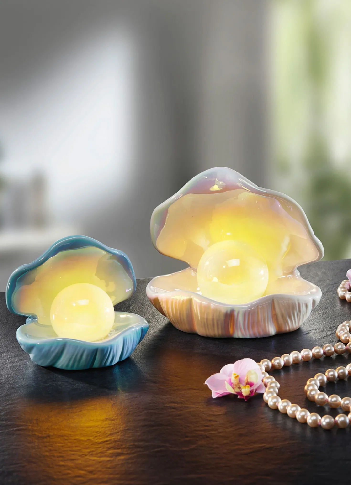 Muschel mit LED-Beleuchtung