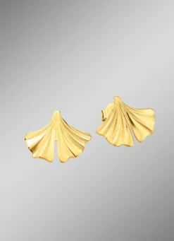 Natürliche Eleganz: Ohrstecker Ginkgoblatt