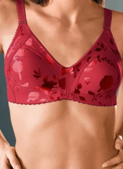 Naturana Minimizer-BH mit dezent glänzendem Floraldruck