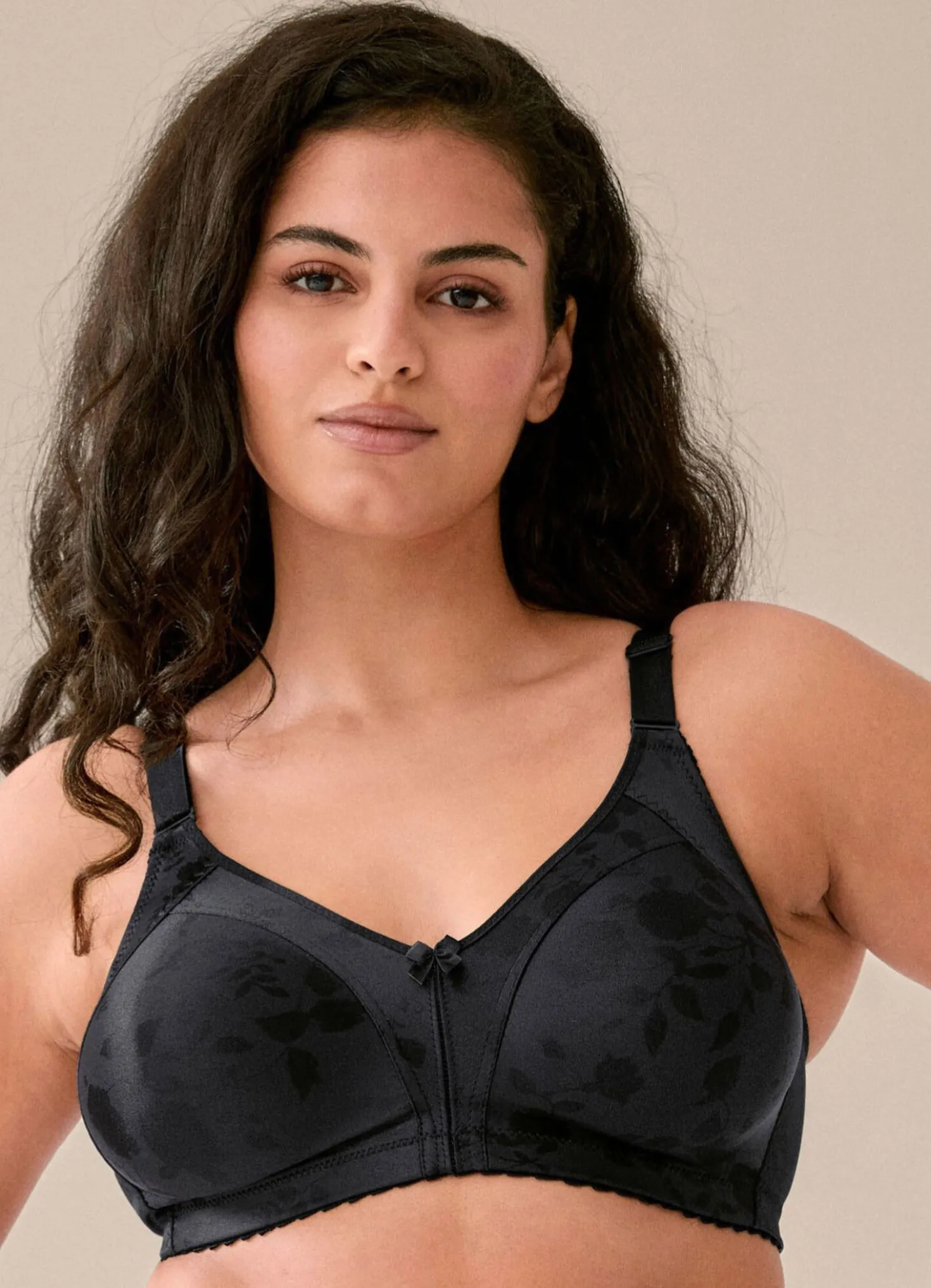 Naturana Minimizer-BH mit dezent glänzendem Floraldruck