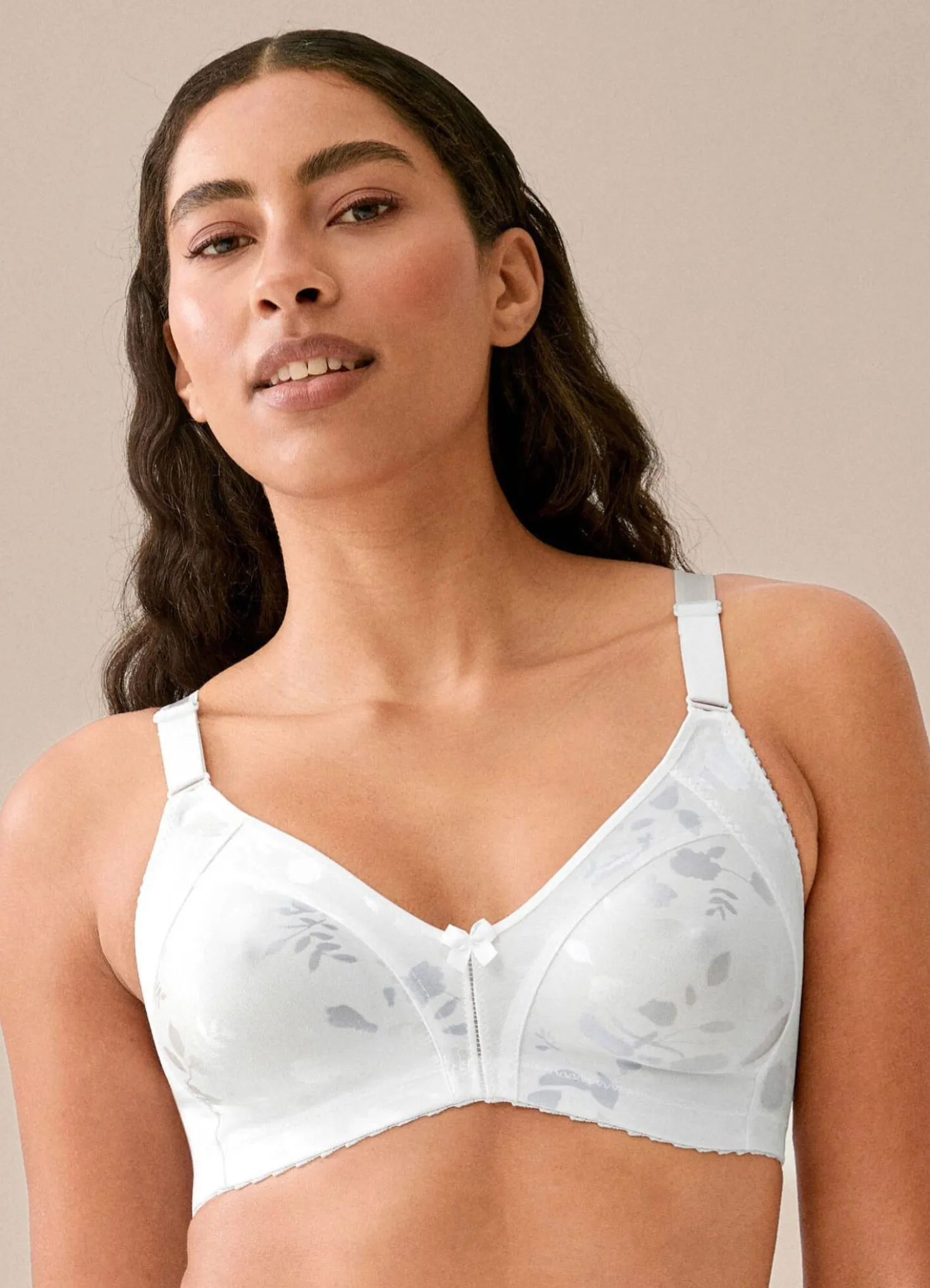 Naturana Minimizer-BH mit dezent glänzendem Floraldruck