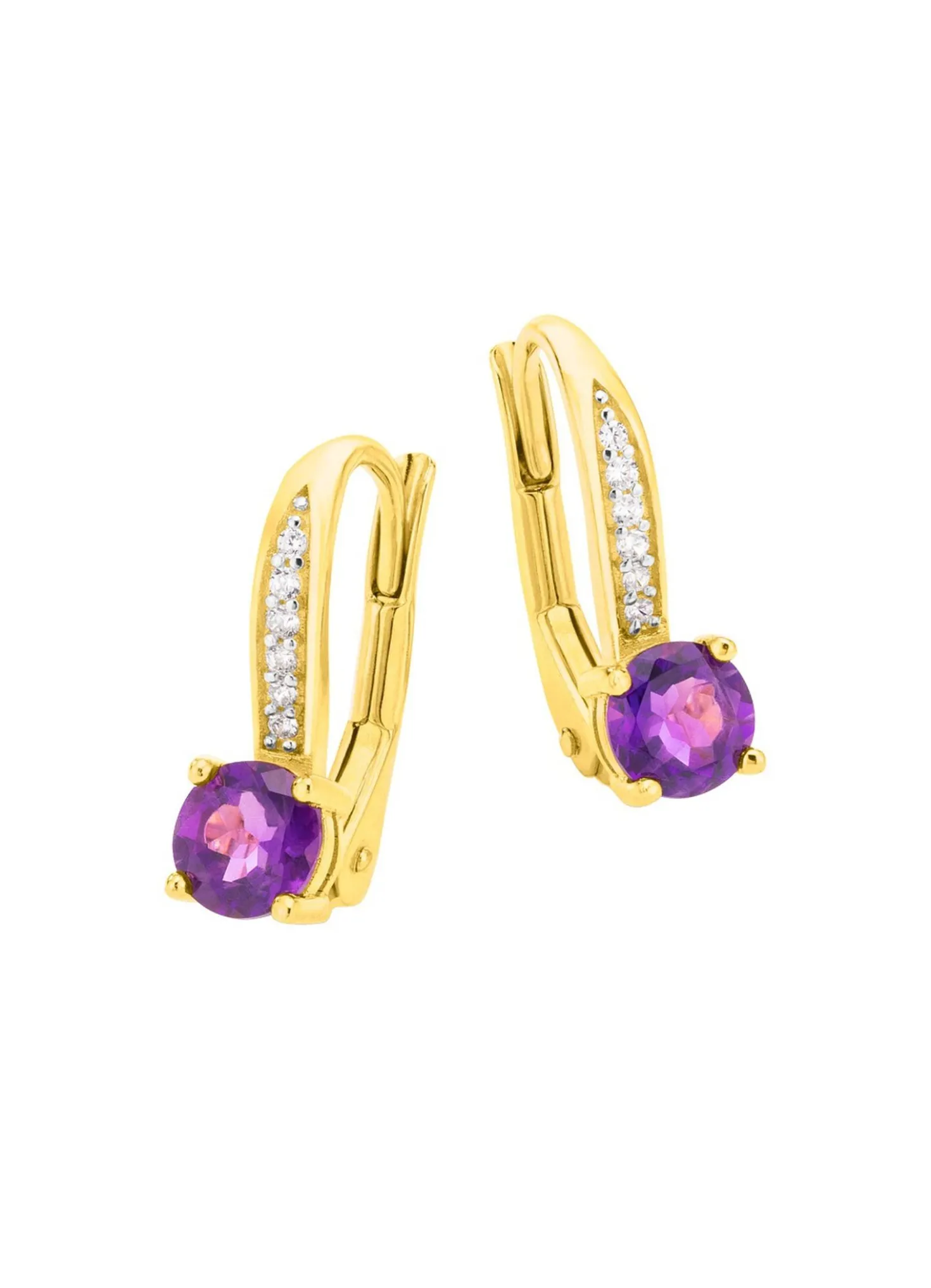 Ohrringe mit Amethyst und Zirkonia