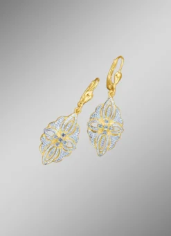 Ohrringe mit Diamanten im Blumendesign